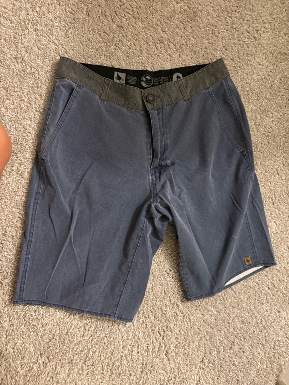 Men's HippyTree Flat-Front Navy Performance Shorts
